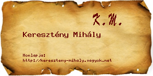 Keresztény Mihály névjegykártya