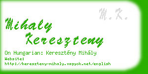mihaly kereszteny business card