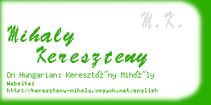 mihaly kereszteny business card